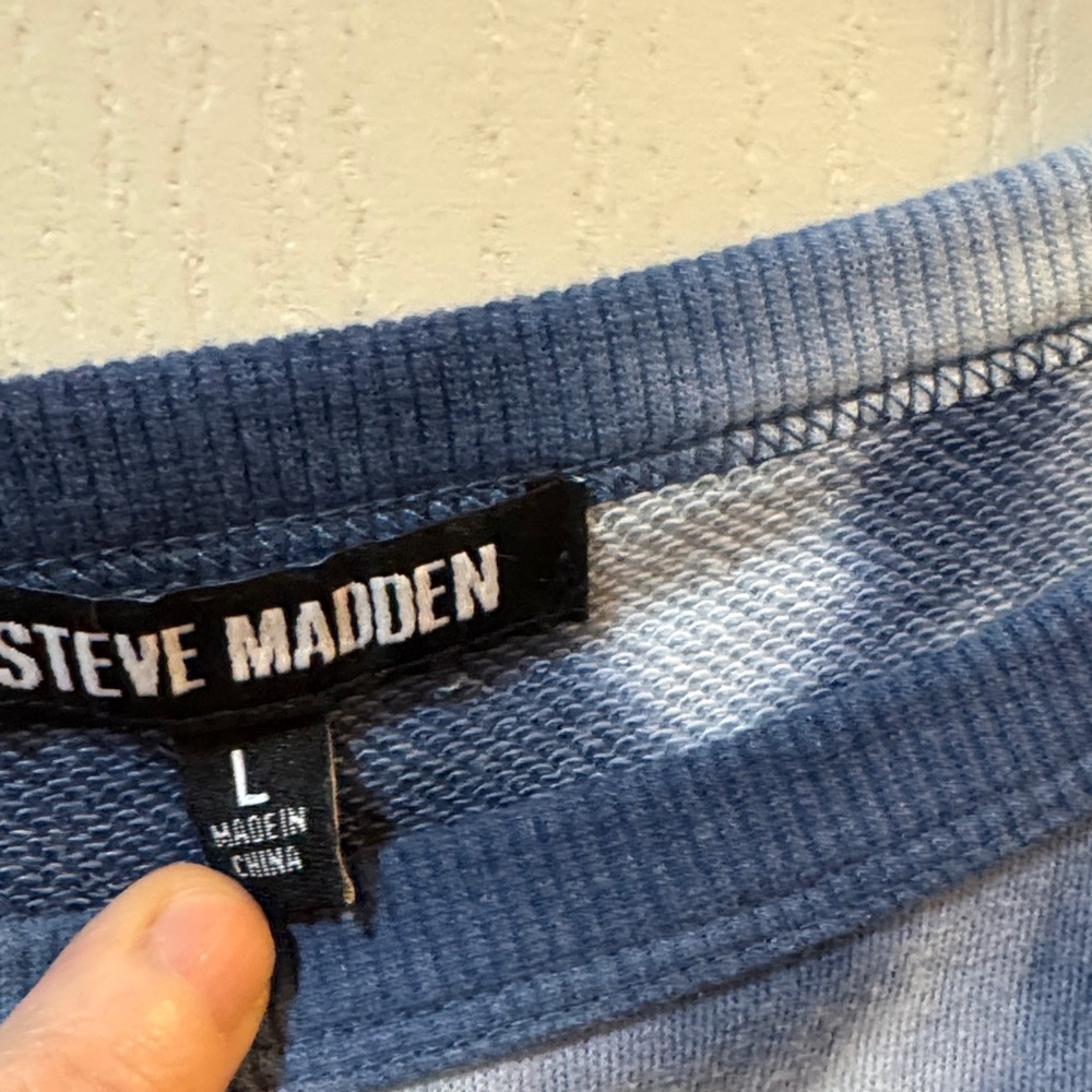 Steve Madden Blue Tie-Dye Sweatshirt - Picture 2 of 4
